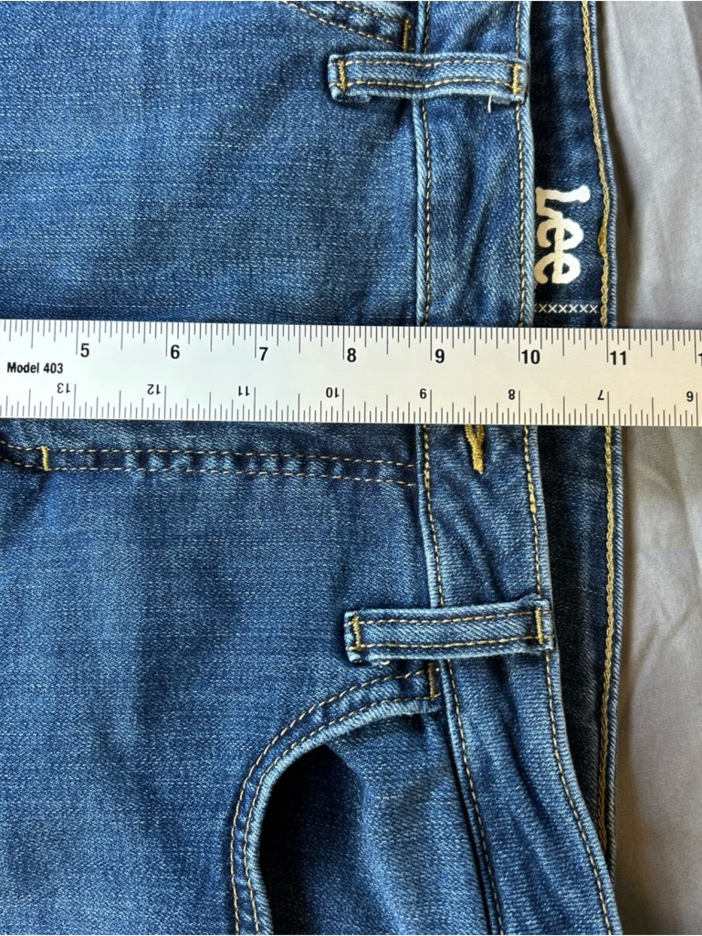 Lee Regular Fit Boot Cut Womens Jeans Lot Of 2 Size 14P Dark And Regular Wash - Picture 9 of 10